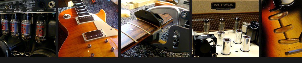 amplifier repairs to Fender twin - guitar refretting & guitar refinishing