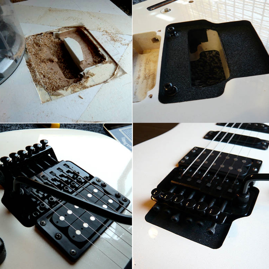 Floyd Rose floating tremolo installation