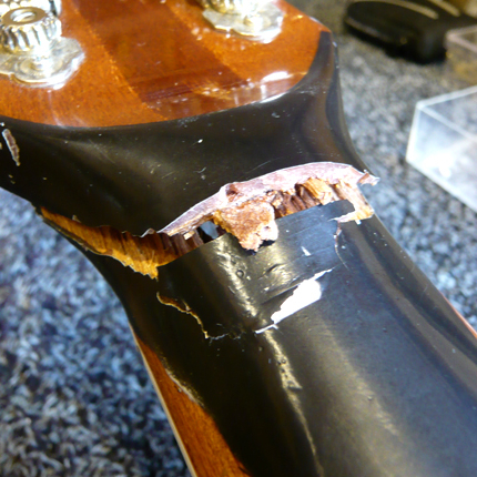 12 string neck break repair: