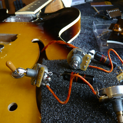 Tokai 335 pickup install: