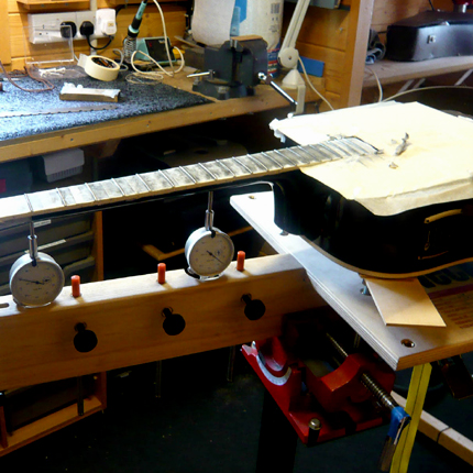 Fret dressing an acoustic: