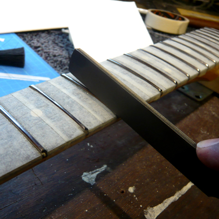 Crowning the frets: