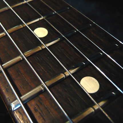 Polishing the frets: