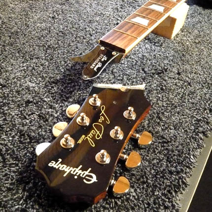 Epiphone Les Paul headstock break: