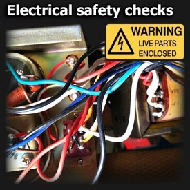 Electrical safety checks on amplifiers