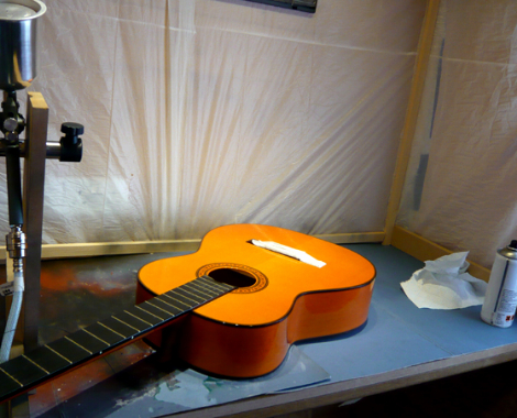 Classical guitar top repair: