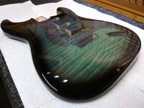 Start body re-finish in clear coat: